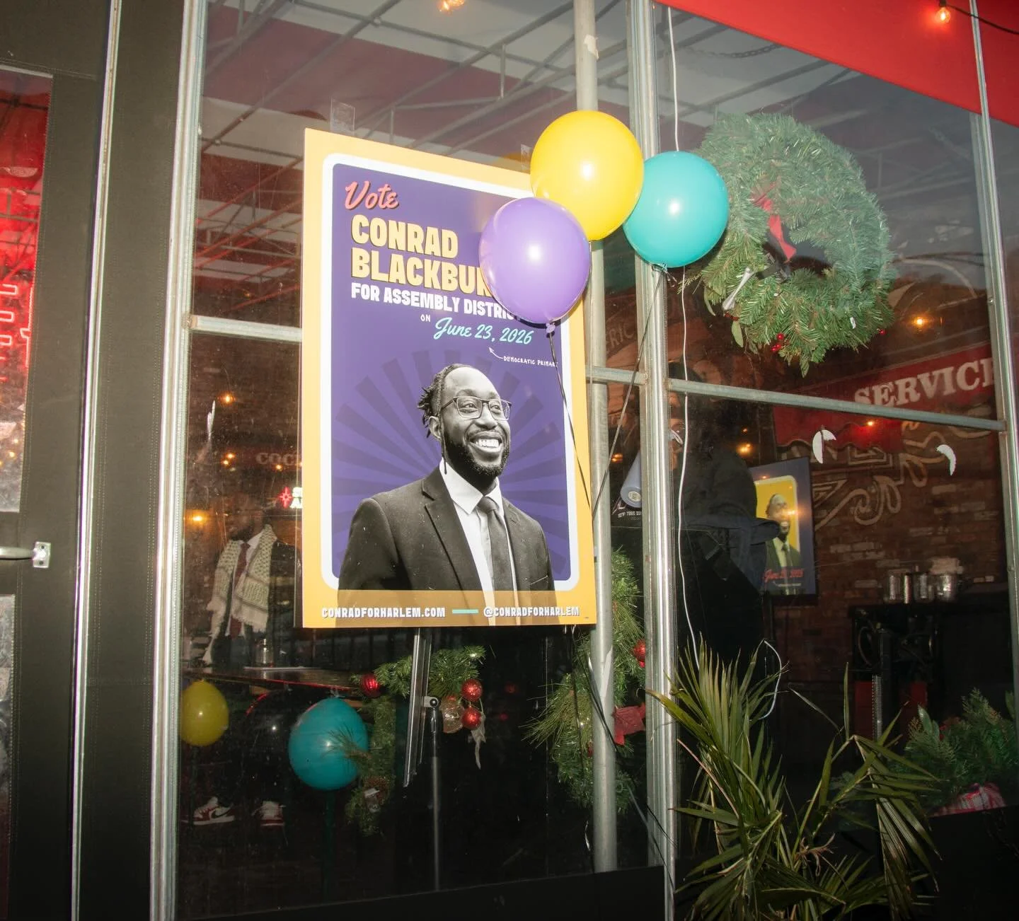 @conradforharlem launched his campaign for NY Assembly District 70 this evening in Harlem. The DSA-affiliated candidate was introduced to a crowd of supporters by @chiosse and Porsha Shaf&rsquo;on Venable of the Bronx Defenders public defense organiz