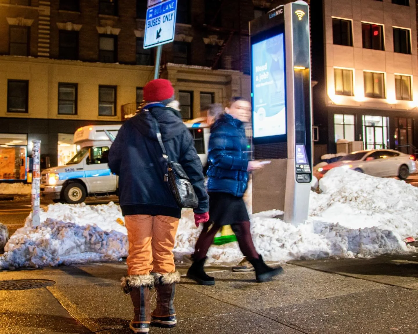 Blizzard or not, petitioning season waits for no one. On Tuesday night @elinorthrup4ny campaign volunteers spent a few hours in the cold around 96th Street, gathering petition signatures from passersby to get the upper Manhattan state assembly candid