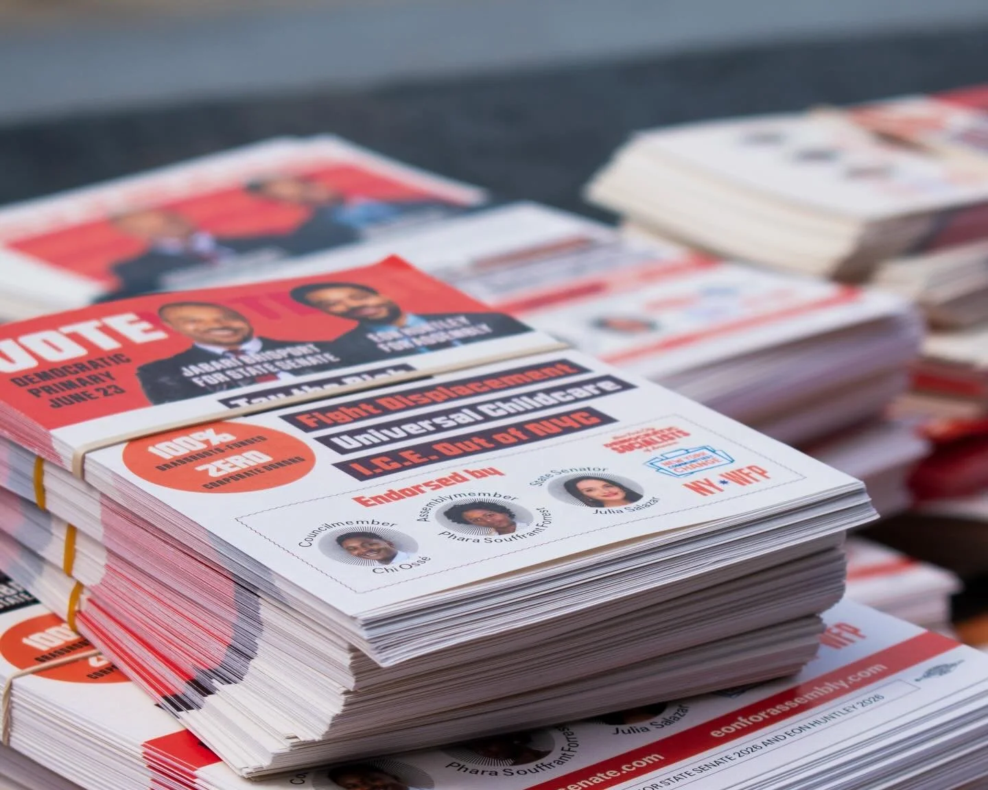@eonhuntleyforbrooklyn held a canvass at Herbert Von King Park in Bed-Stuy in Brooklyn on Saturday. Fellow @nycdsa member and campaign endorser @chiosse hyped up canvassers while volunteers handed out literature and &ldquo;Ride to Victory&rdquo; punc