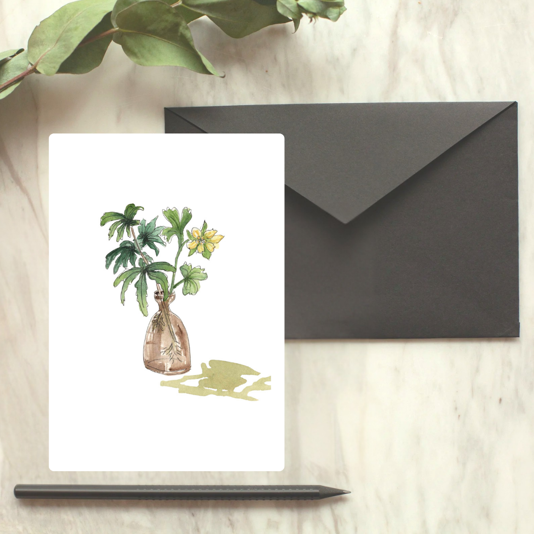 Cannabis Pottery Greeting Card
