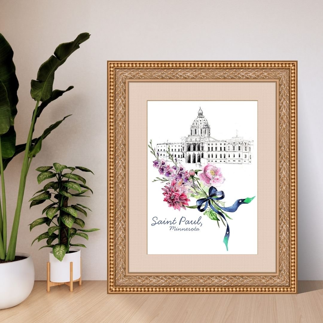 Saint Paul, Minnesota Flower Art Print