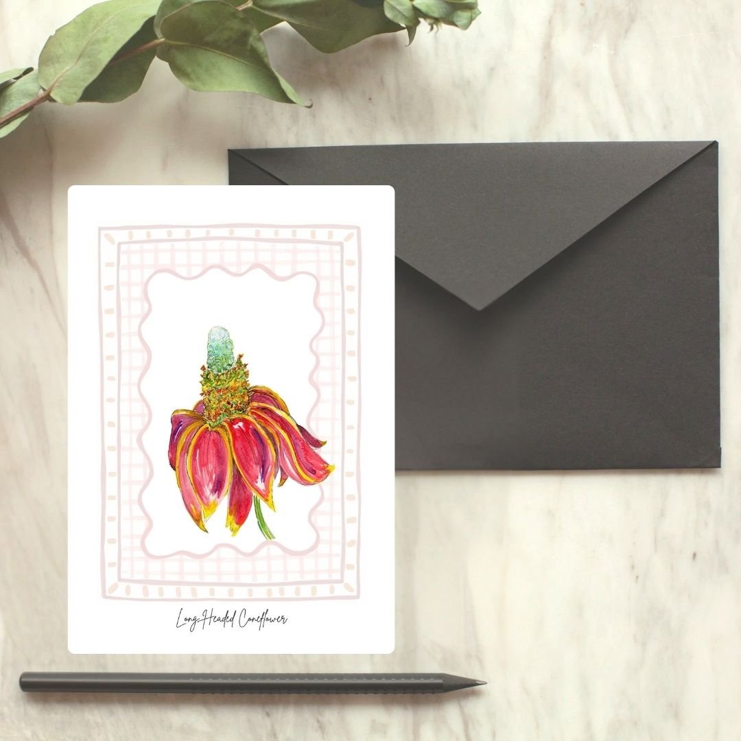 Long Headed Coneflower Wildflower Card