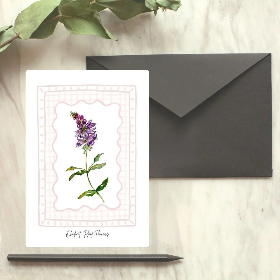 Obedient Plant Wildflower Card
