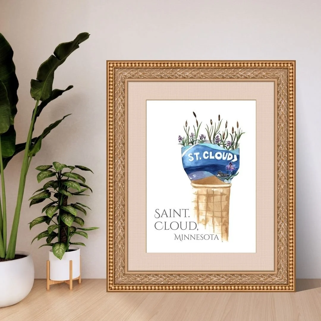 Saint Cloud Minnesota- Numbered City Print