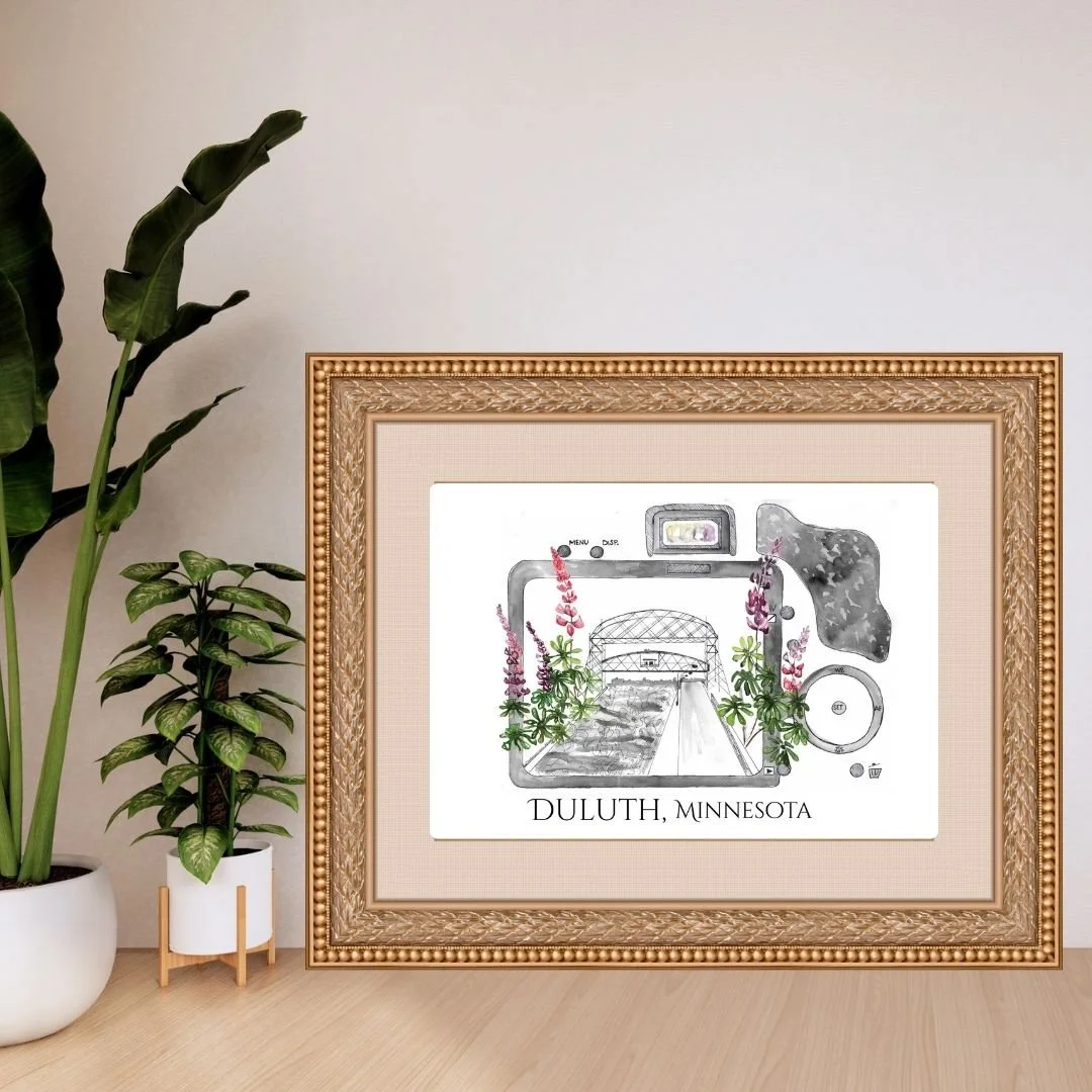 Duluth, Minnesota Flower Art Print