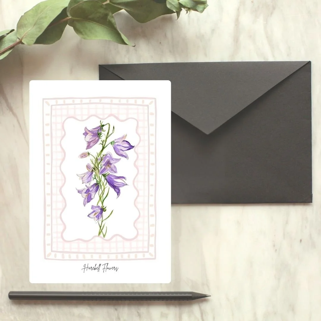 Harebell Wildflower Card