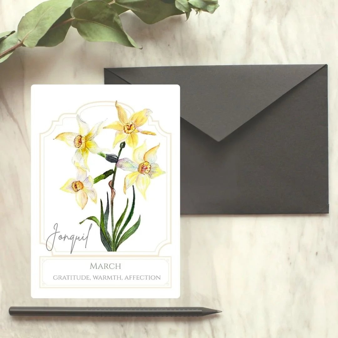 Birth Month Flower Card - March - Jonquil