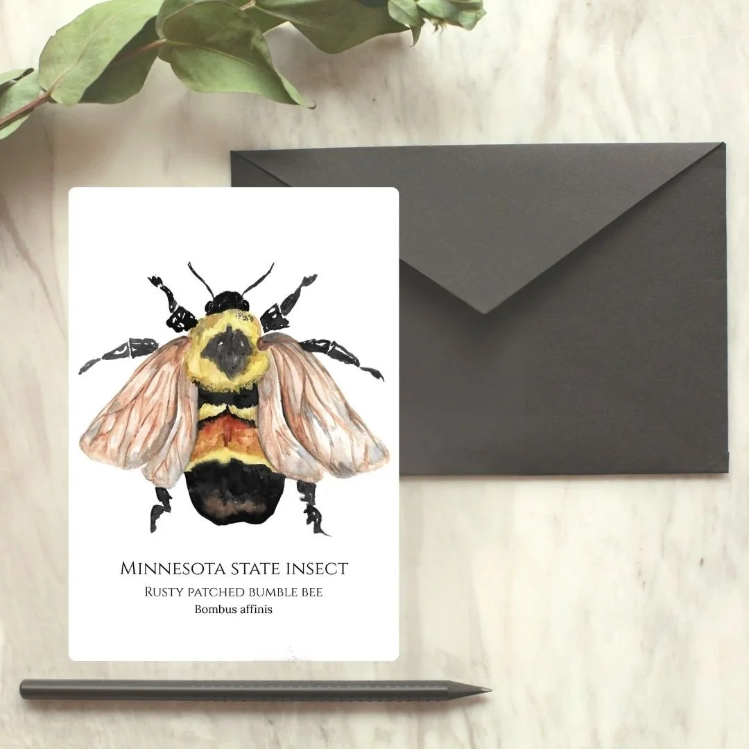 Rusty Patched Bumblebee - Minnesota State Bee Greeting Card