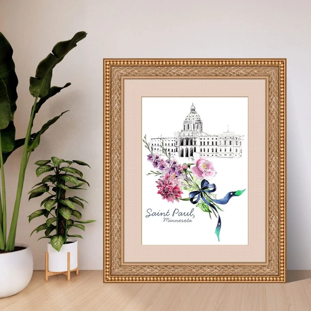 Saint Paul Minnesota- Numbered City Print
