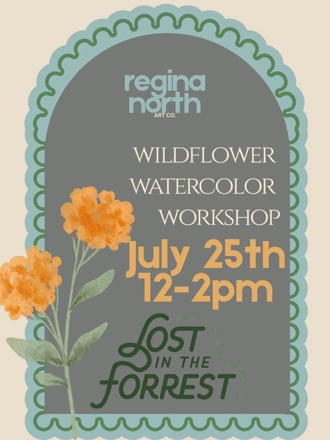 July- Wildflower Watercolor Workshop