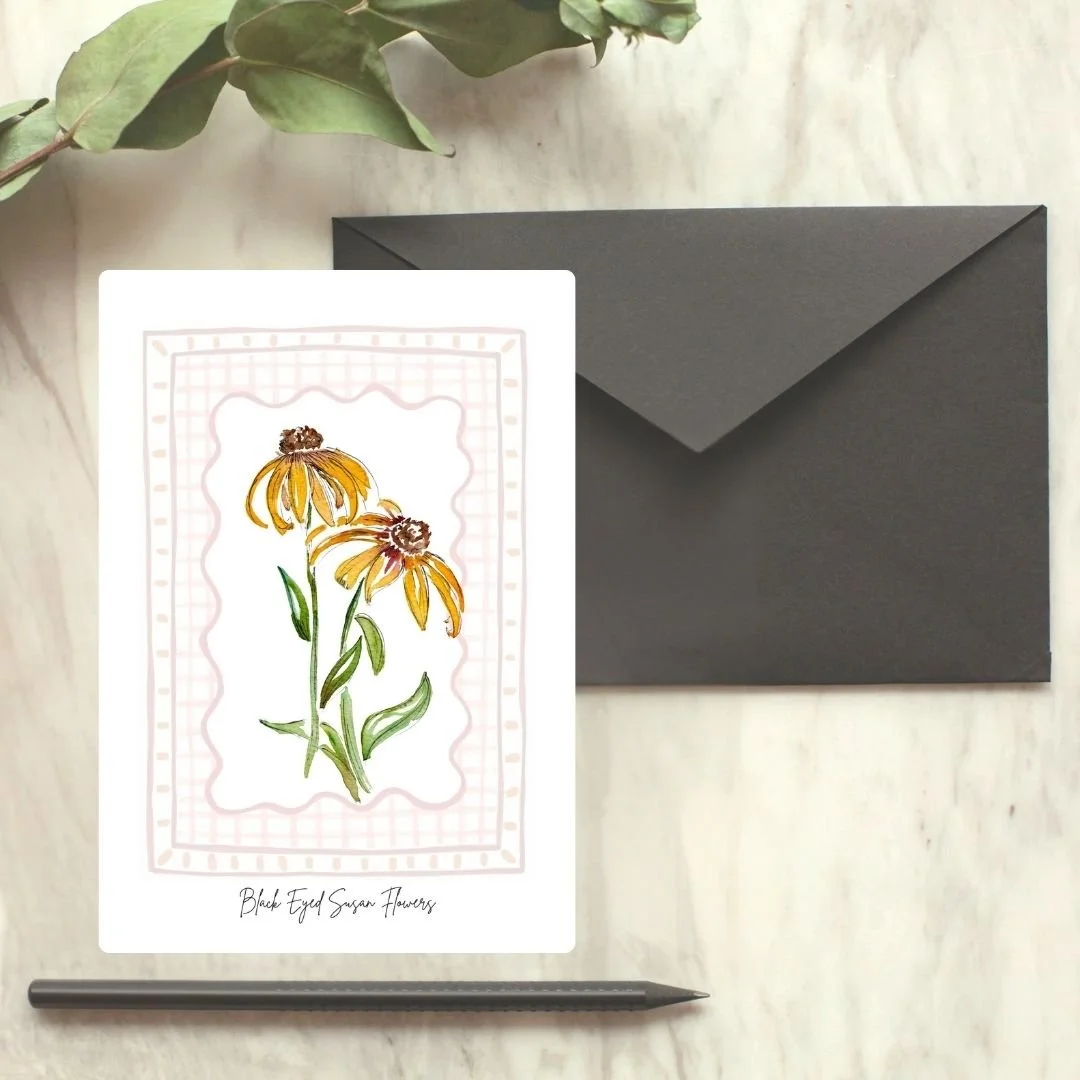 Black Eyed Susan Wildflower Card