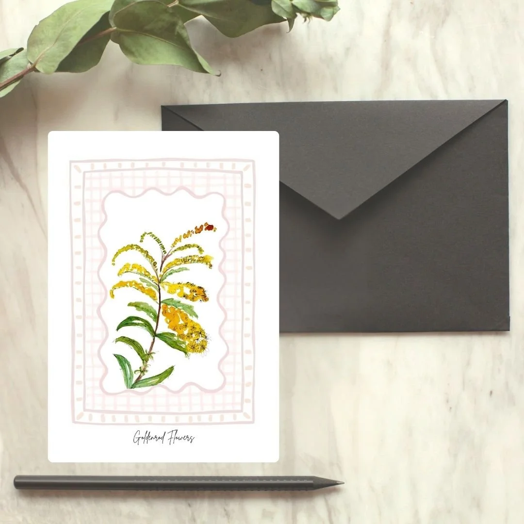 Giant Goldenrod Wildflower Card