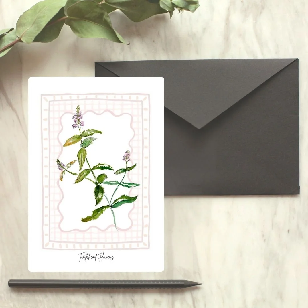 Turtlehead Wildflower Card