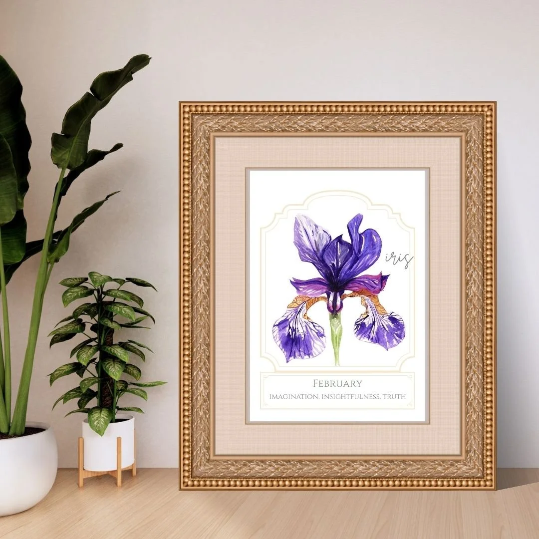 Birth Flower - February - Iris