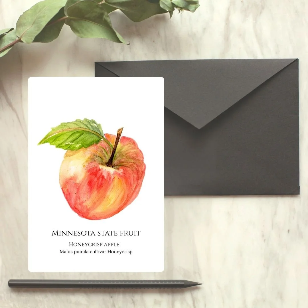 Honeycrisp Apple - Minnesota State Fruit Greeting Card