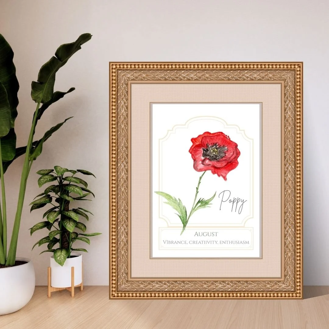 Birth Flower - August- Poppy