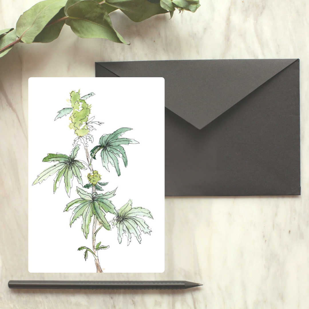 Cannabis Stem Greeting Card