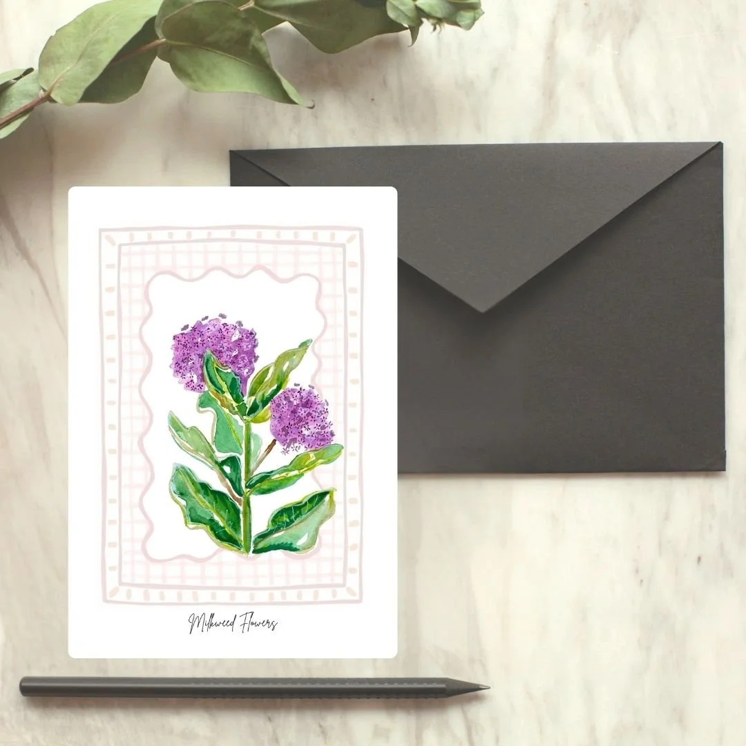 Milkweed Wildflower Card