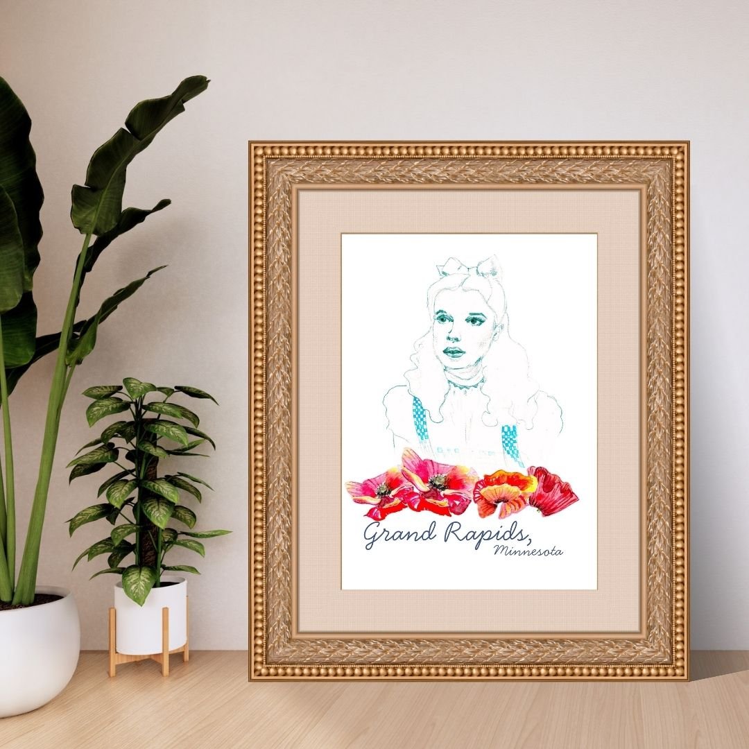 Grand Rapids, Minnesota Flower Art Print