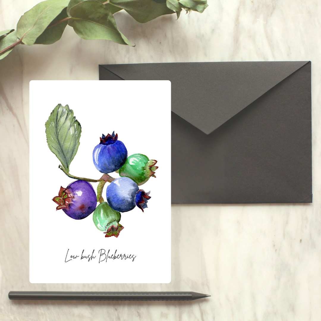 Low Bush Blueberry Greeting Card