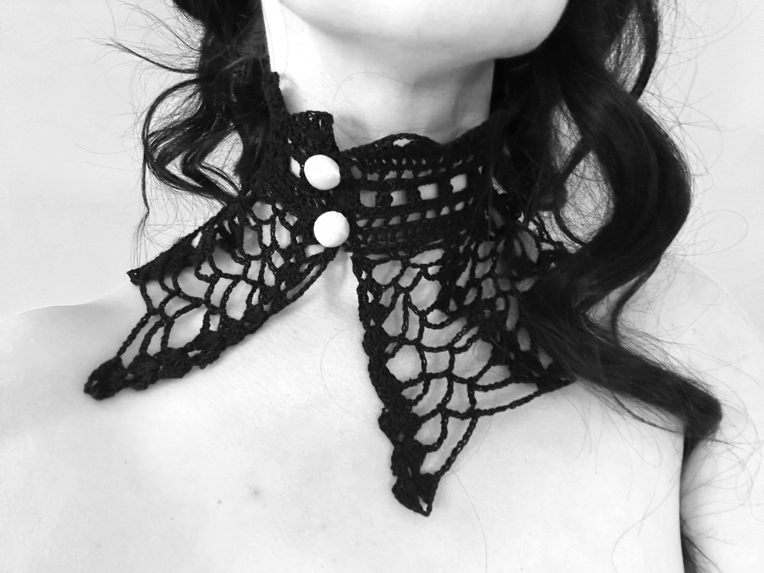 Spider Web Victorian Gothic Choker Necklace