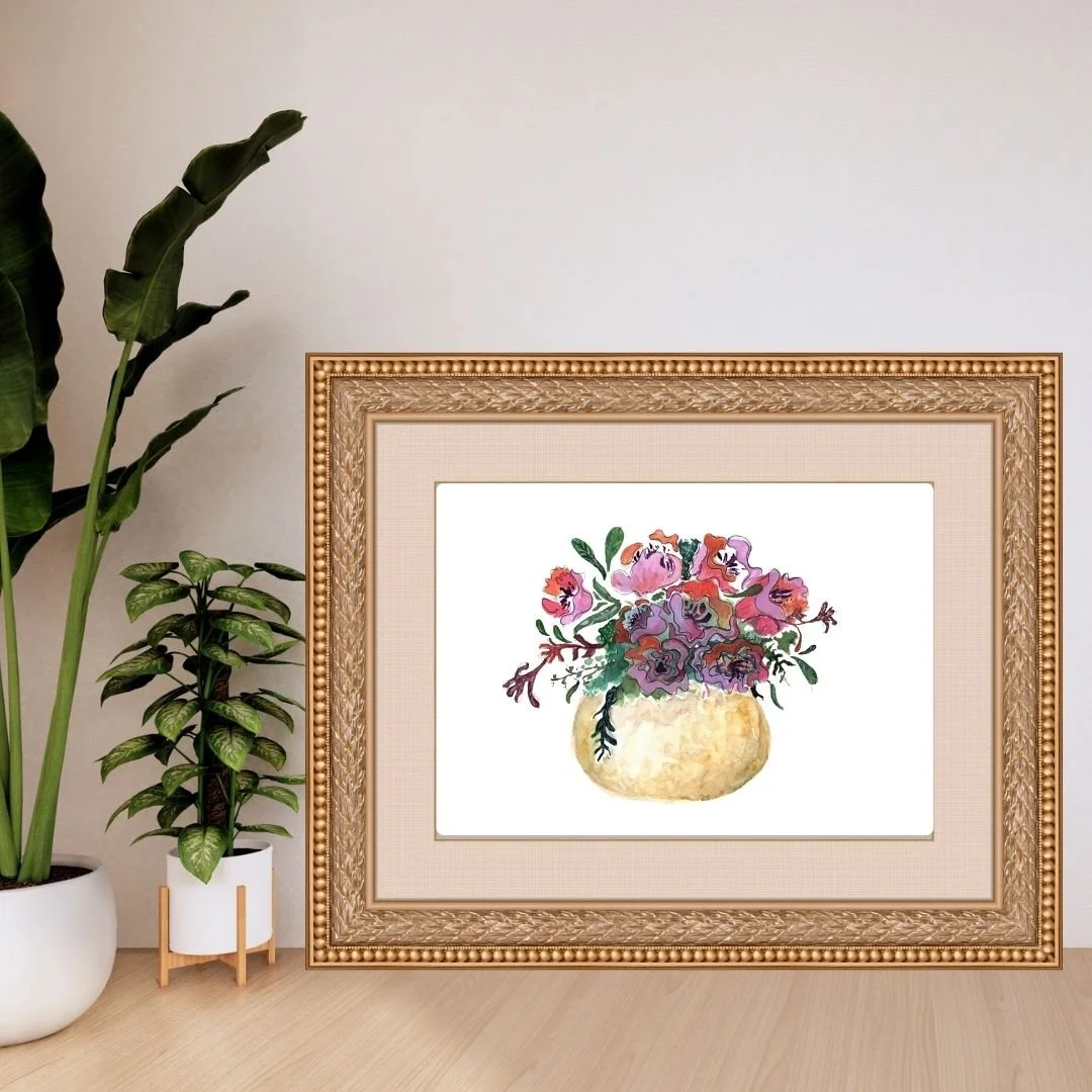 Abstract Floral Bouquet Print