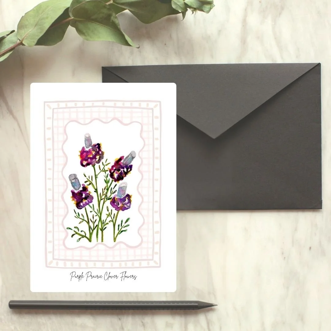 Purple Prairie Wildflower Card