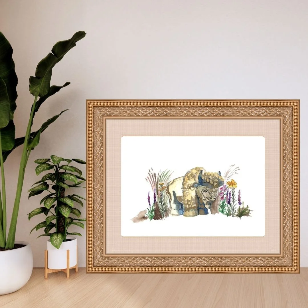 Mankato Minnesota- Buffalo- Numbered City Print