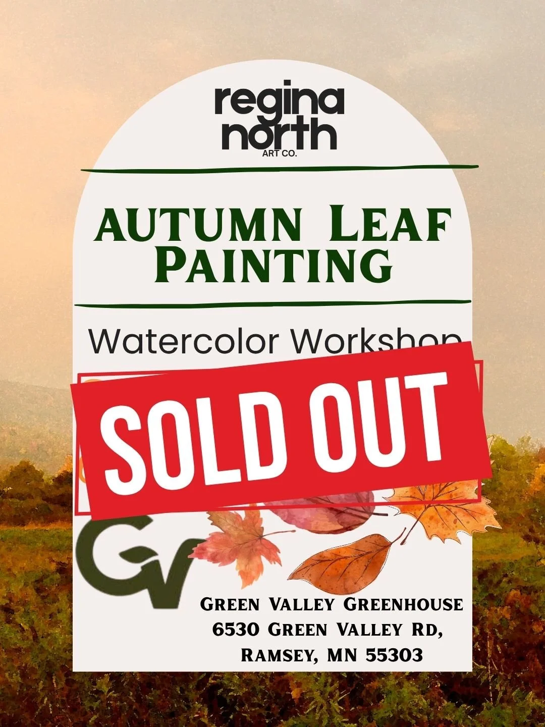 September- Autumn Leaf Watercolor Workshop