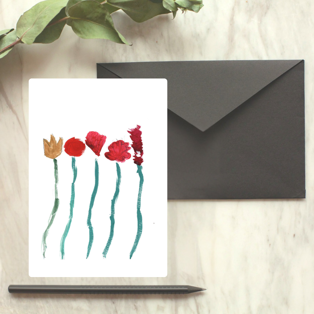 Minimalist Floral Card or Print - by June