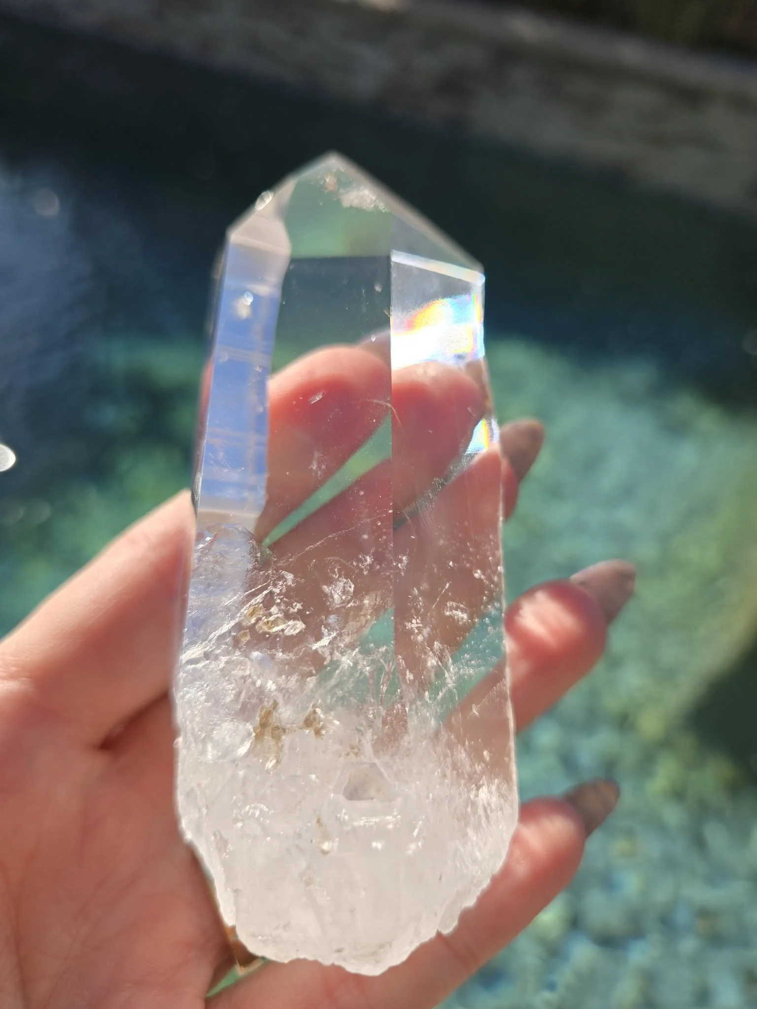 Water Clear Silver Lemurian Transmitter Crystal