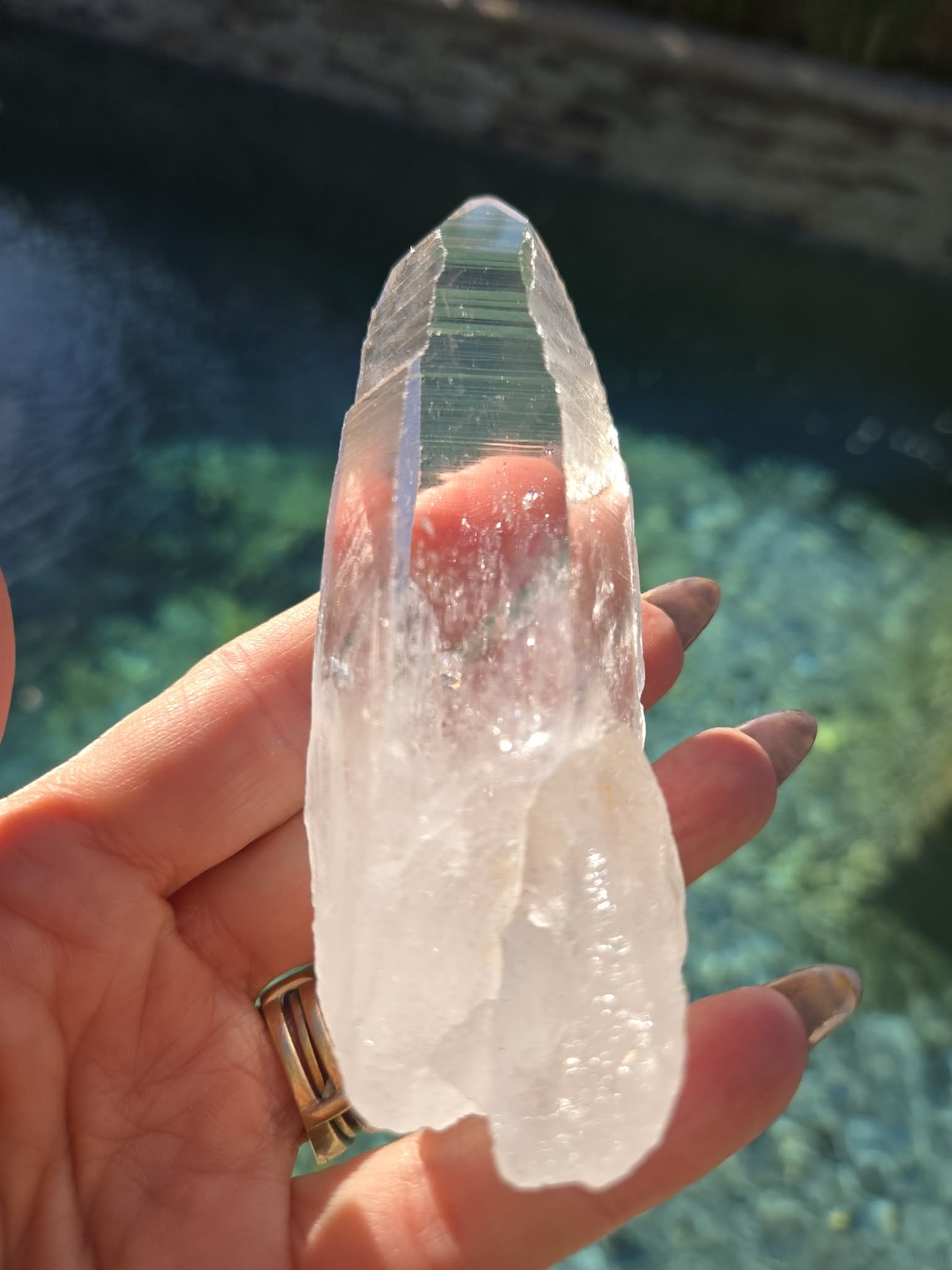 Silver Lemurian Temple Wand Crystal