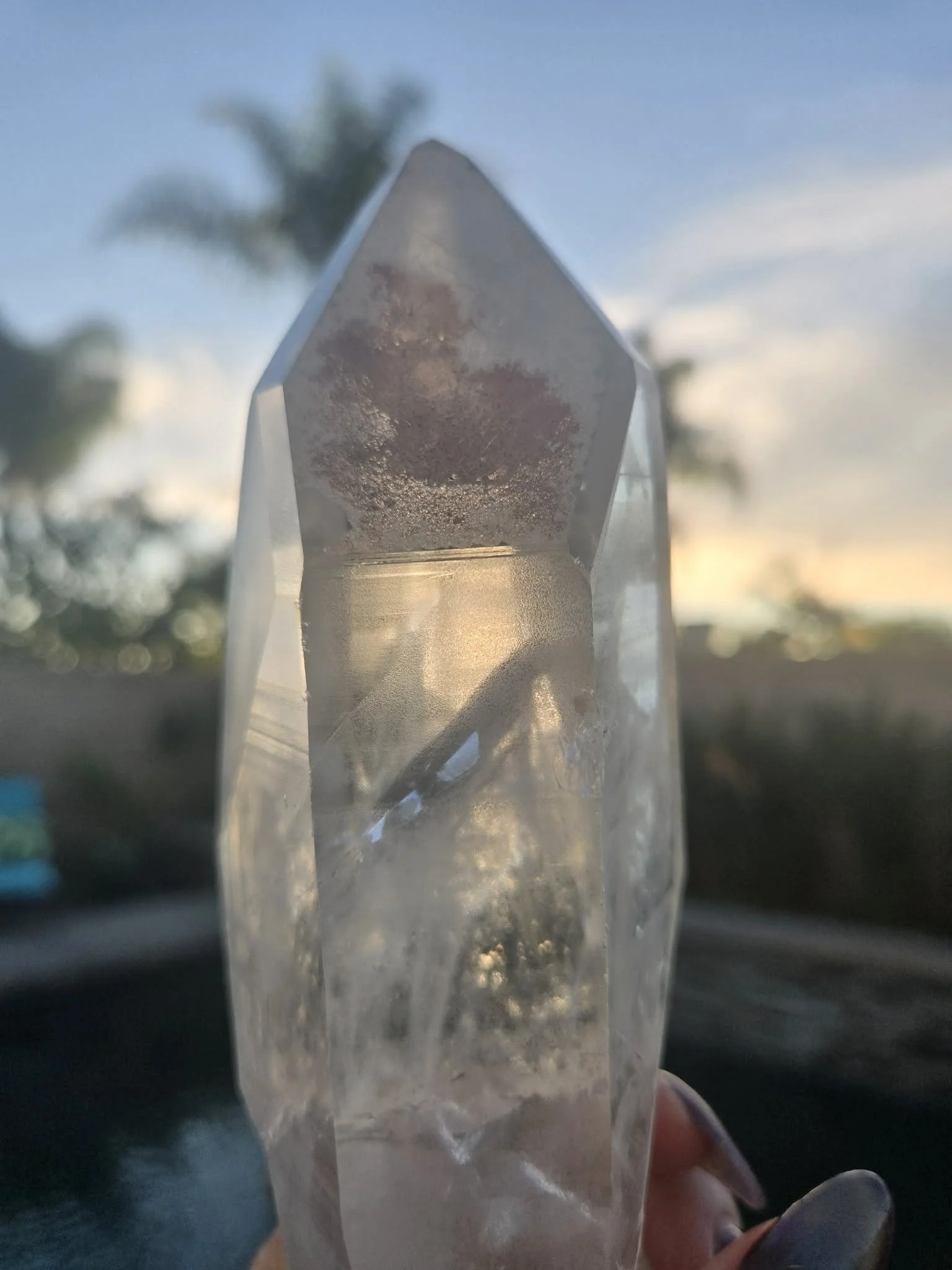 Blue Needle/ Feather Lemurian Channeling Priestess Wand with Star Records