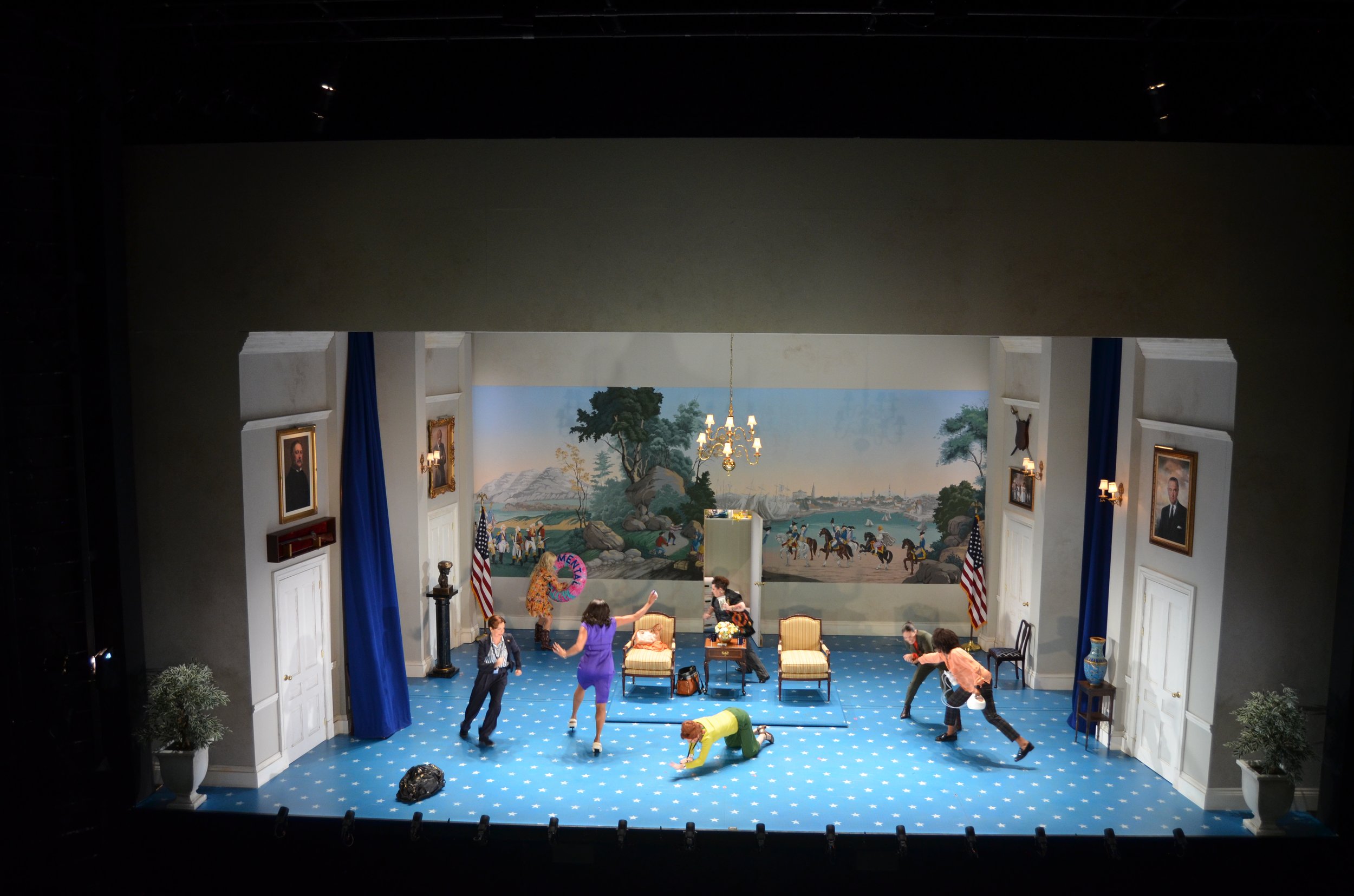 POTUS Onstage Mayhem with Mural.JPG