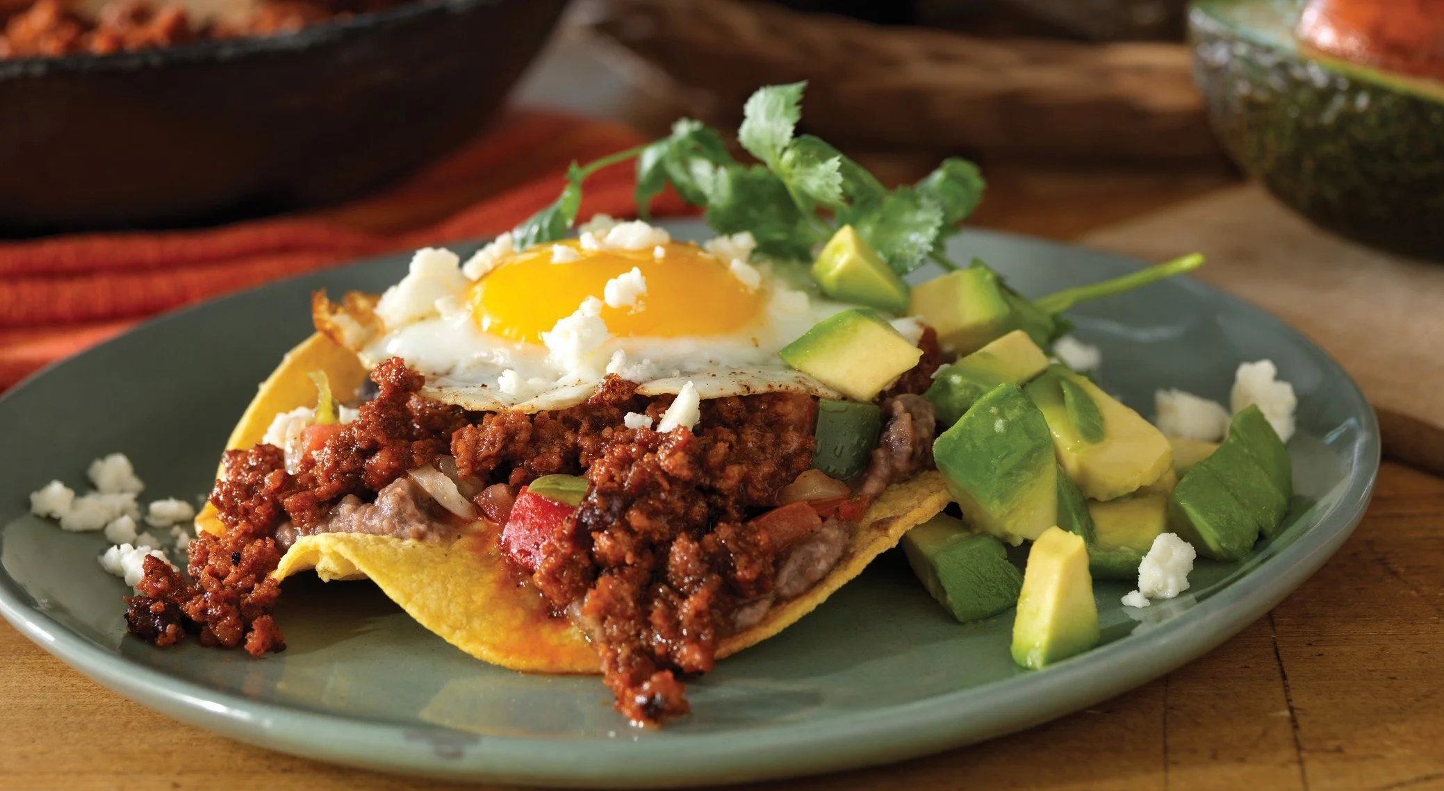 Chorizo &amp; Egg Tostadas