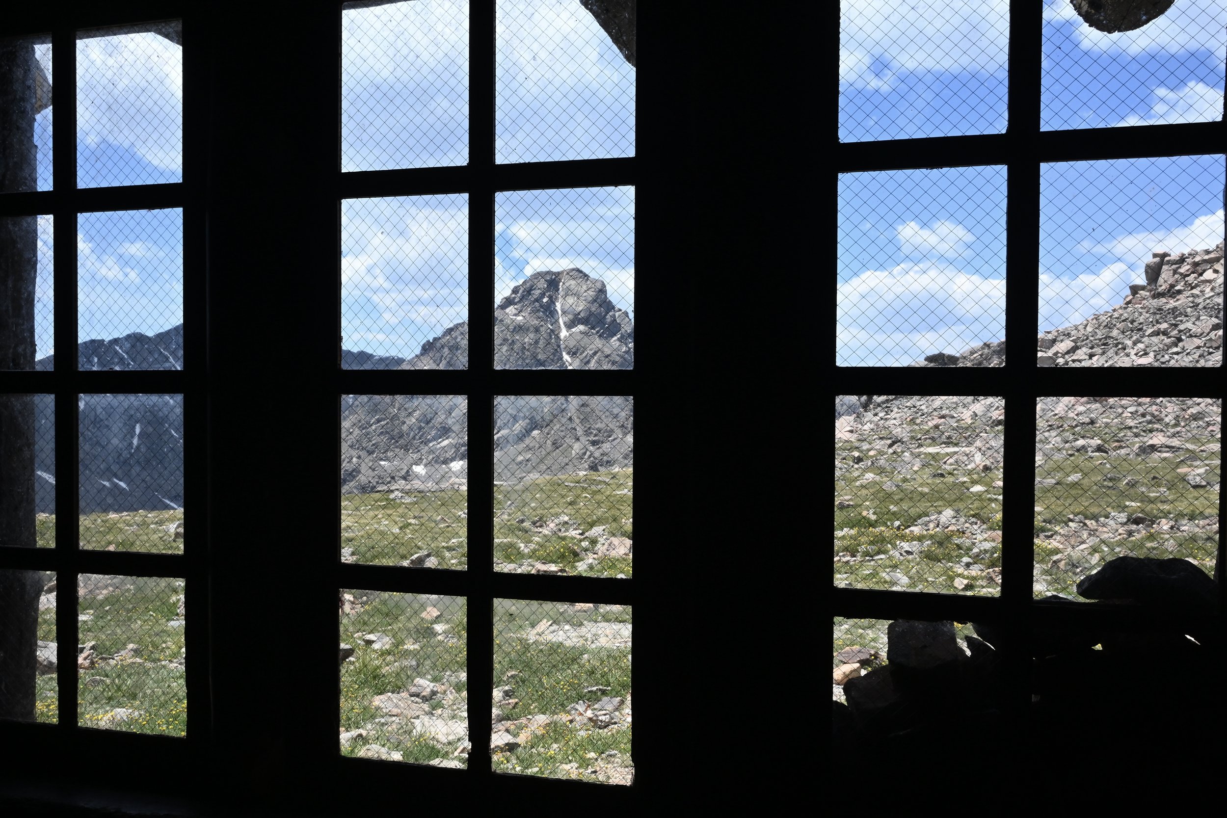 Holy Cross through the seltzer window