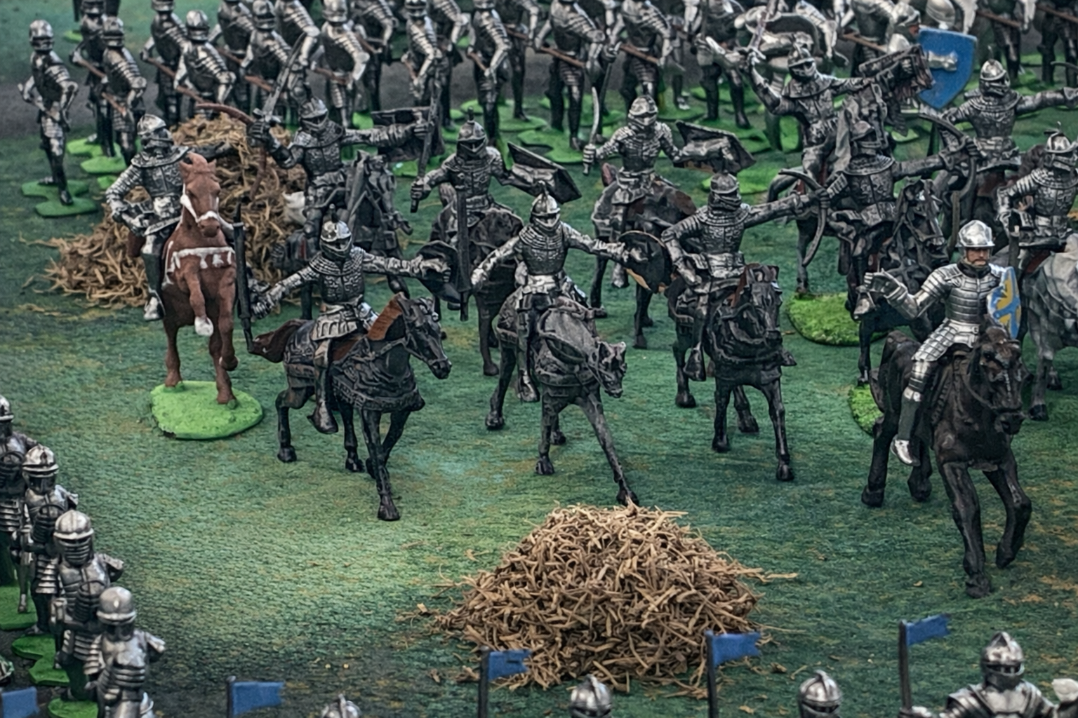 Disorder, fractured leadership, and the simmering hubris of the noble class now push pockets of French cavalry into premature action. Some units surge forward without clear orders, the cohesion of the line unraveling even before the main engagement h