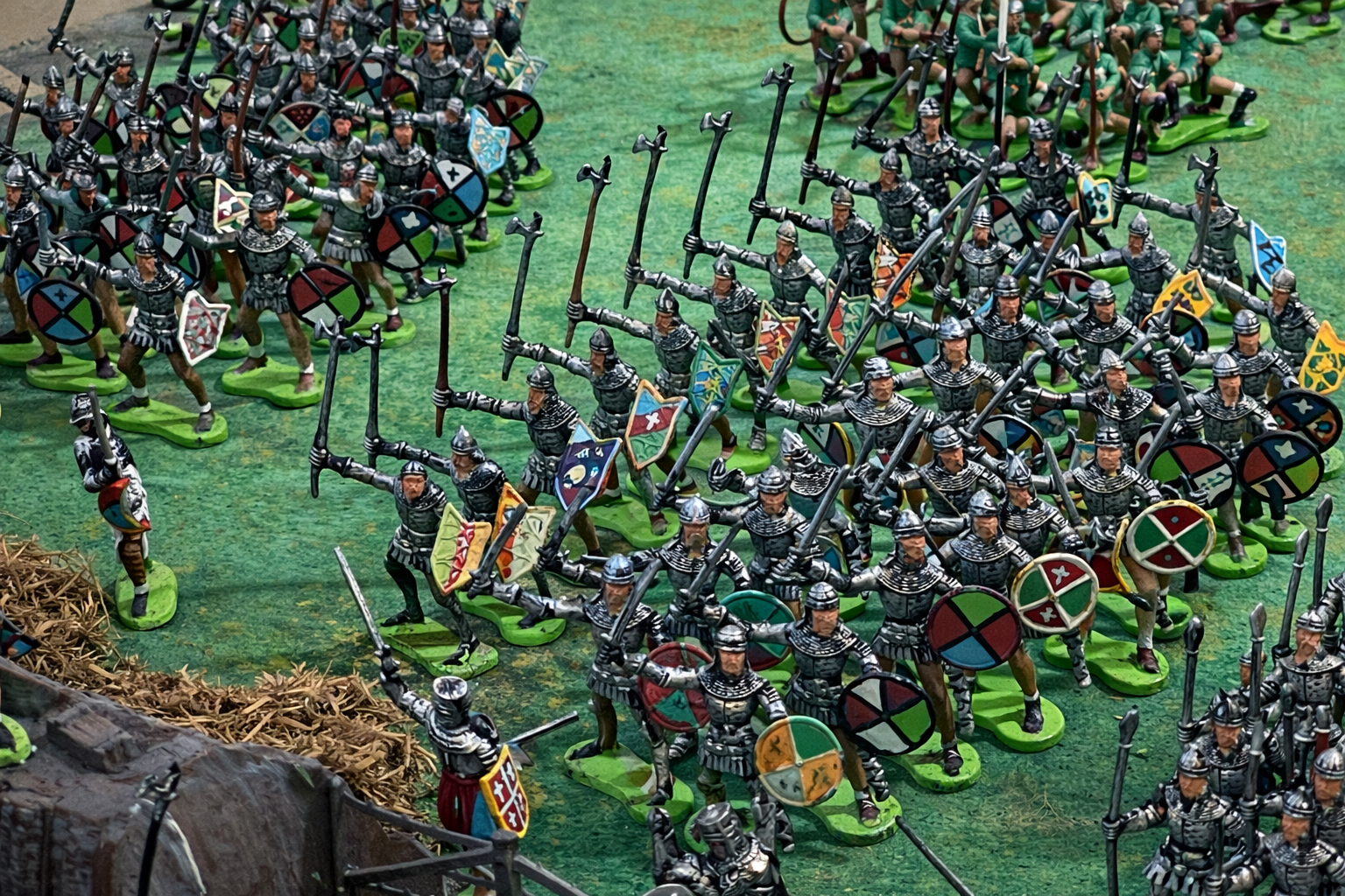 Something in the air shifts; as the French advance stalls and bodies clog the field, the once-impossible suddenly feels attainable. English morale surges, men-at-arms rally forward, and even longbowmen—having exhausted most of their arrows—abandon th