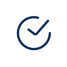 A checkmark inside a circle