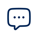 Speech bubble icon with three dots inside