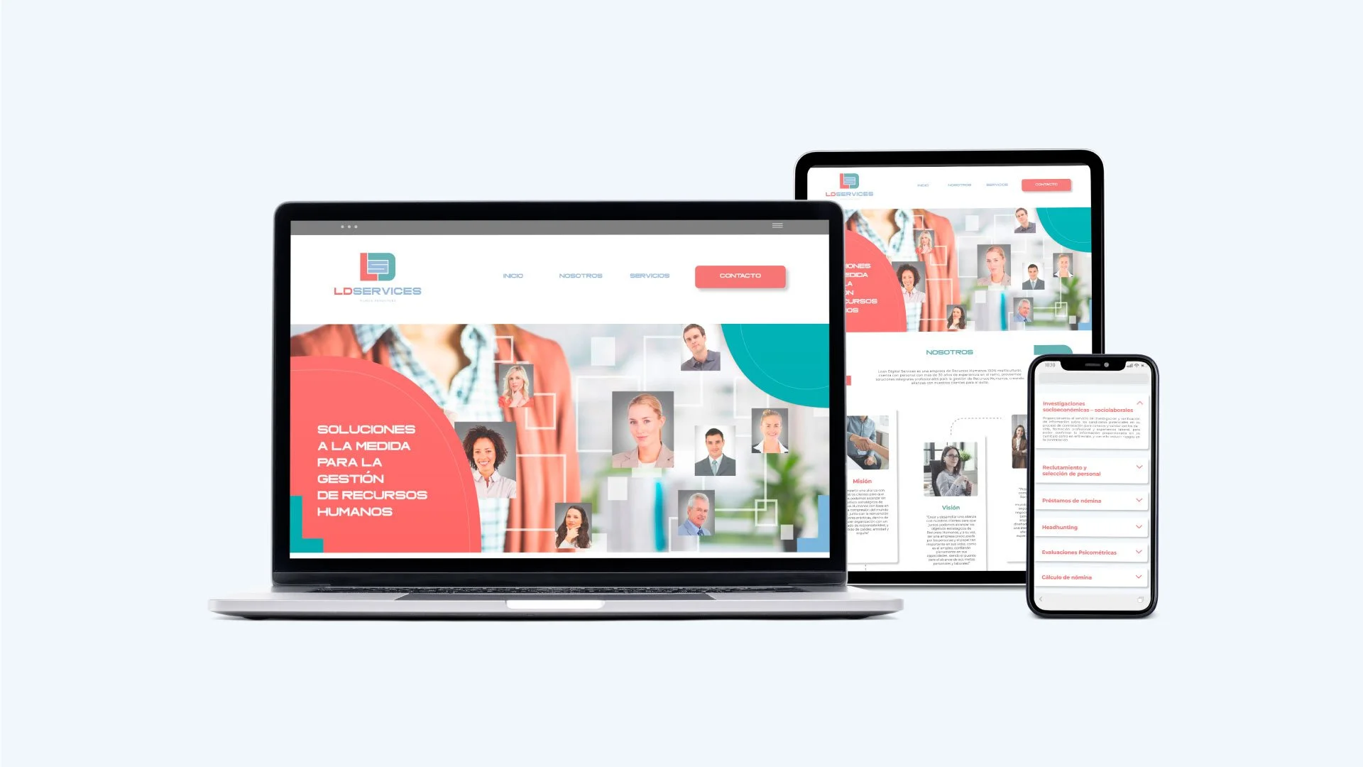 Logo y Diseño Web - LD Services