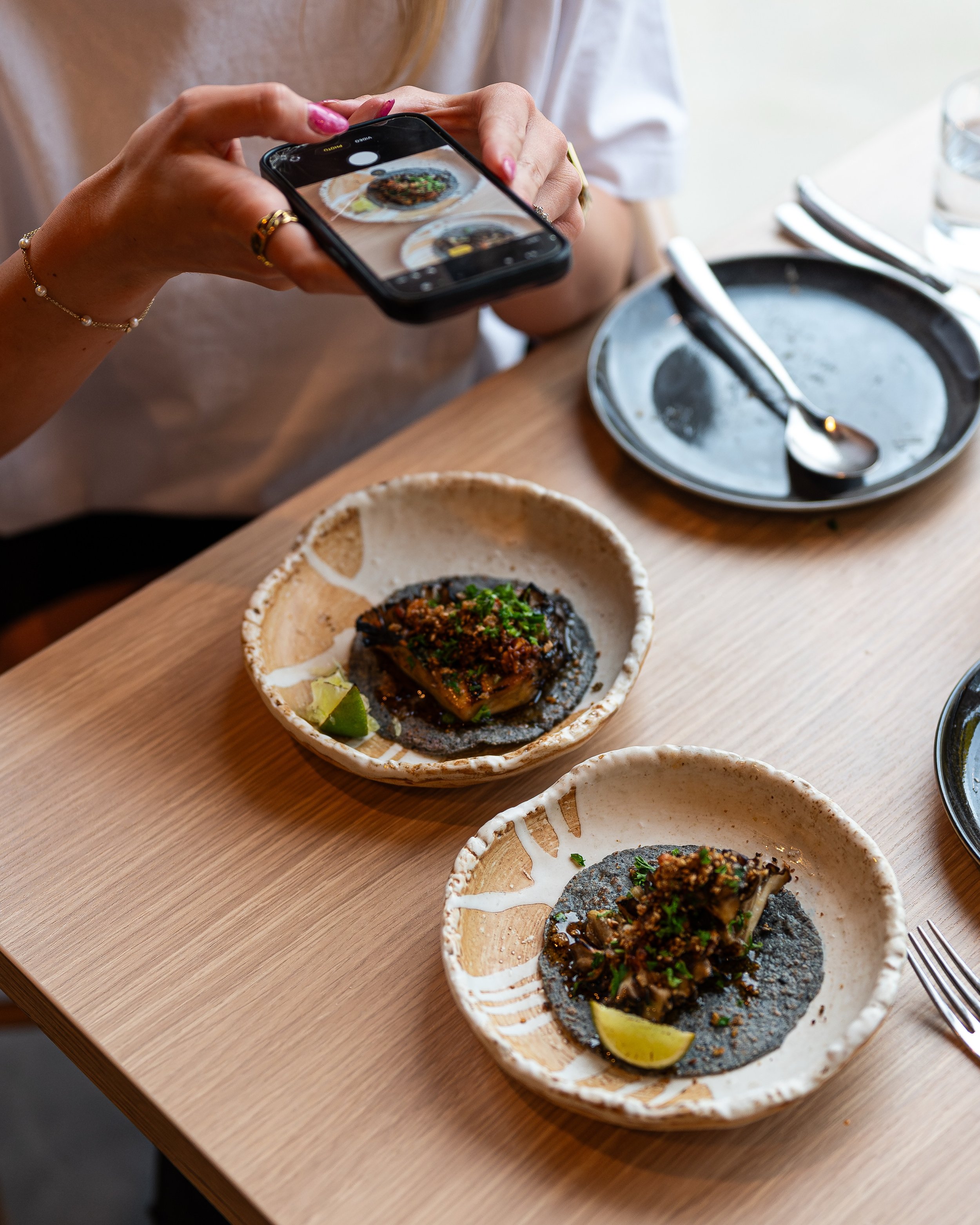 Our Taco de Hongos has quickly become one of our guests&rsquo; favourites lately &mdash; and for good reason!

Taco de Hongos 
Maitake mushrooms, corn gremolatta, chives, salsa macha

Come give them a try and tell us if you&rsquo;re as obsessed as we