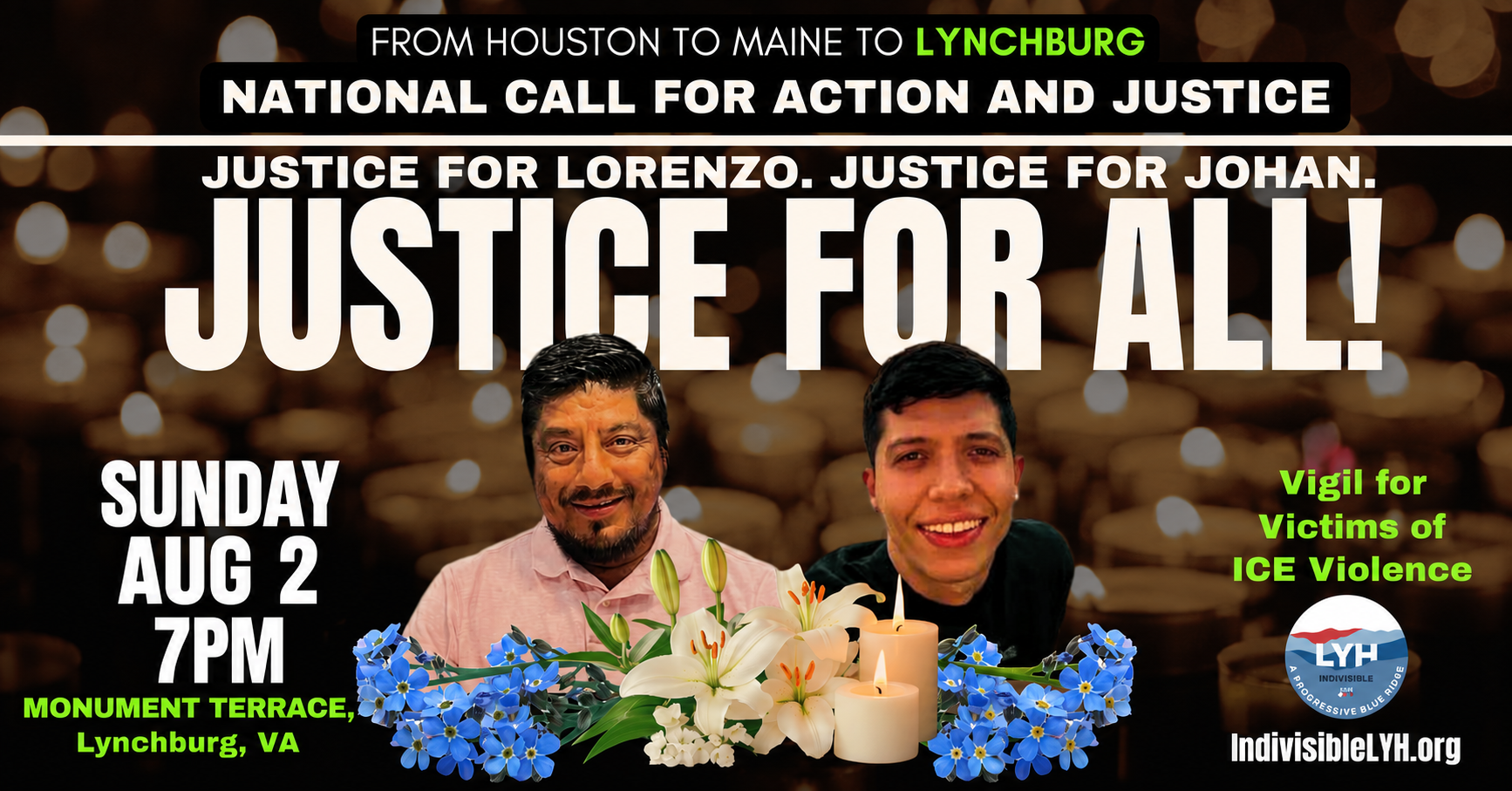 Justice For All Vigil for ICE victims (rescheduled)