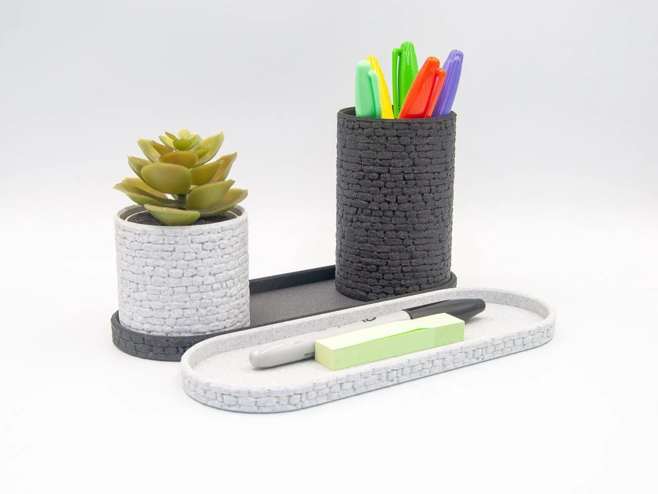 Stone Wall Desk Organizer
