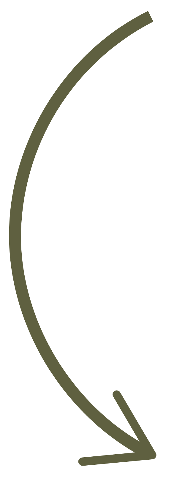 A large green arrow pointing downward and to the right.