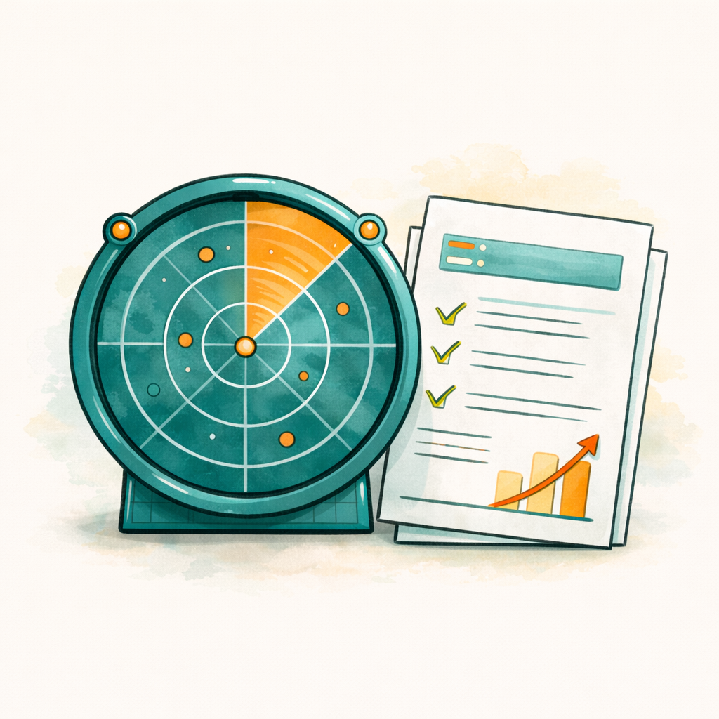 radar and report with insights