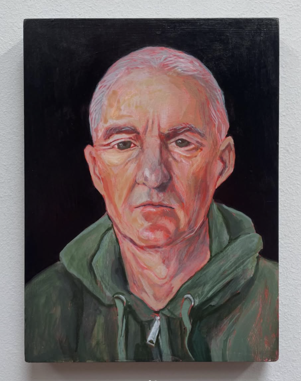 Portrait of Dad (2025) --- size --- acrylic ink on wood