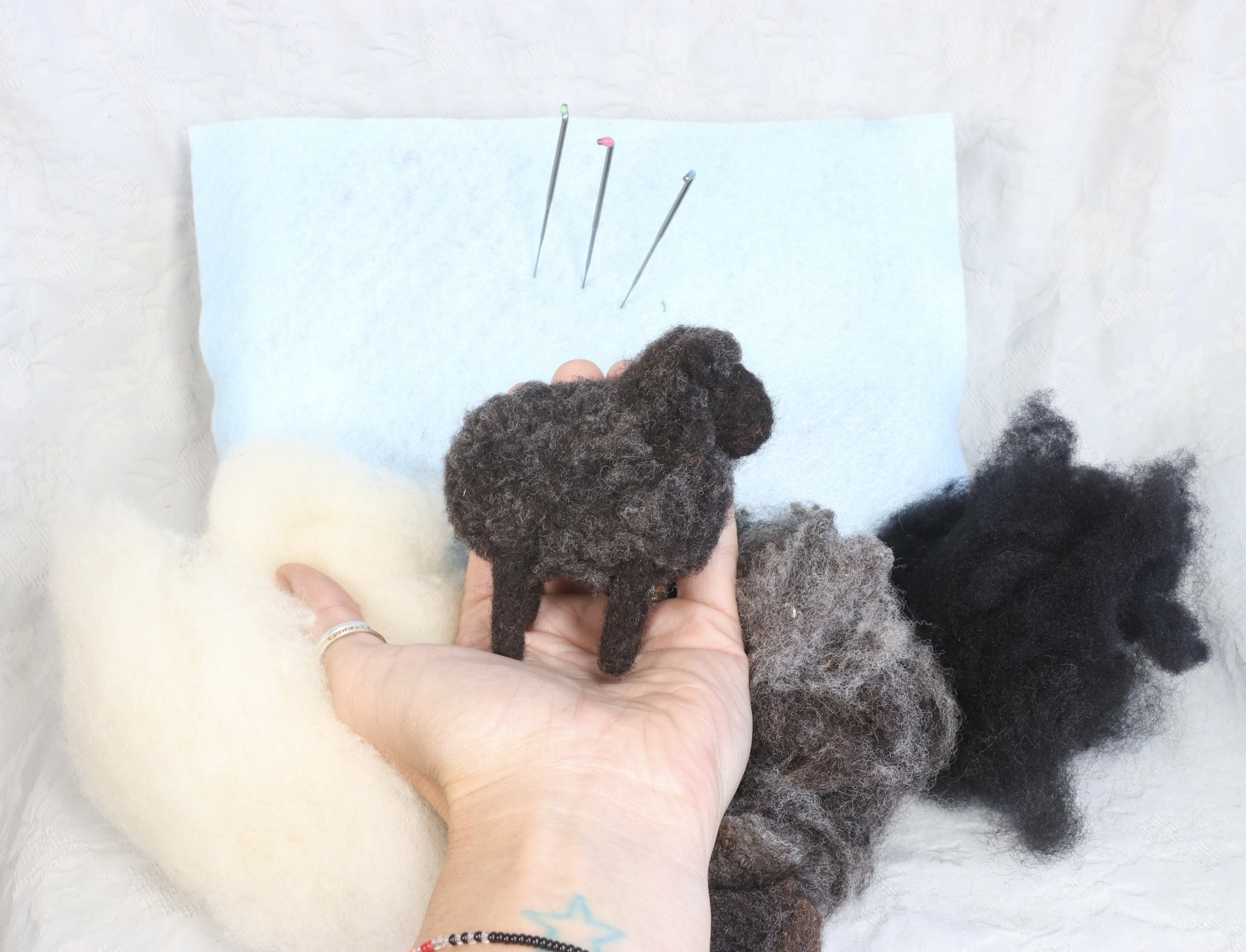 Felting Kit: Black Sheep