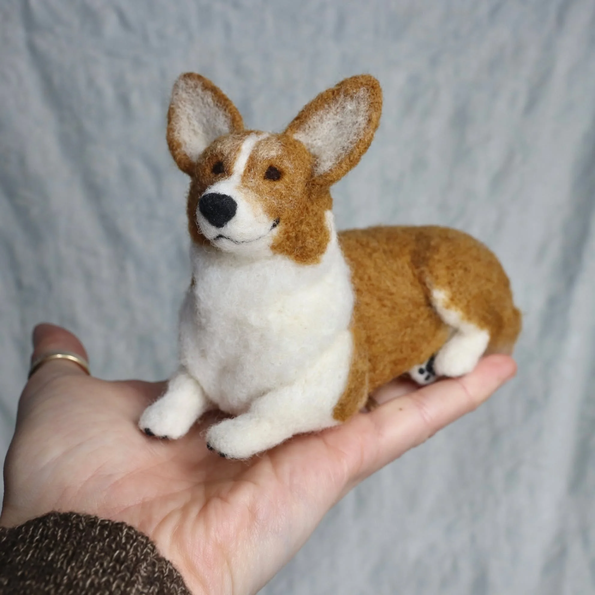 Another happy little corgi on this happy little Monday.

#Corgi #Corgigram #FiberFriends #CorgiSmile #PetPortrait