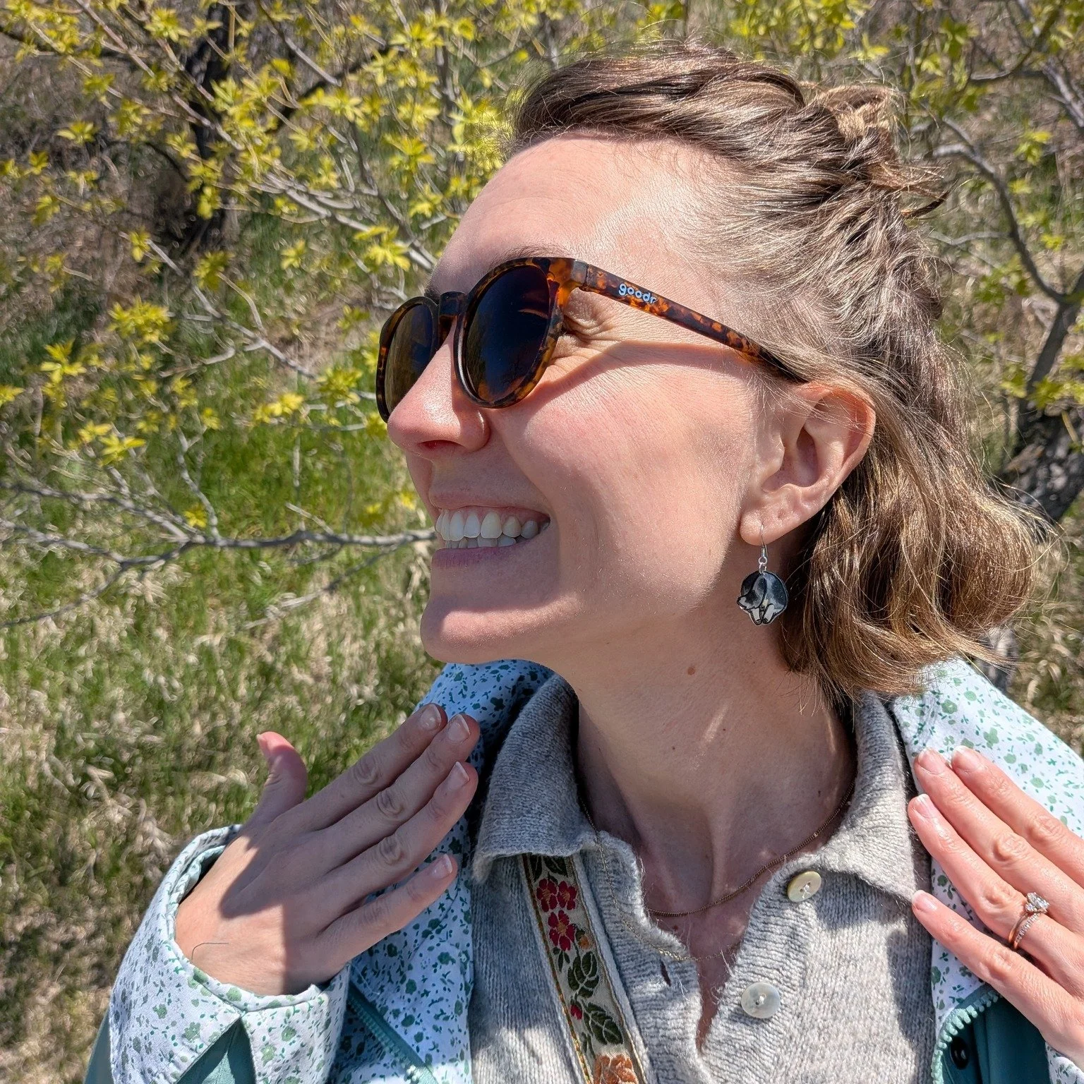 "Wow, those are super cute earrings! They look so much like your dog!"
"Thanks, that IS my dog!"

Order your own hand made custom doggo earrings today!  Each pair is hand drawn using your photograph and hung from skin-safe hypoall